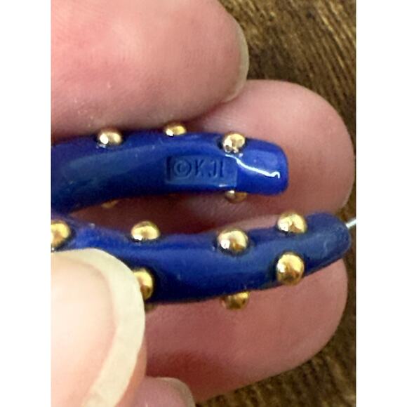 KJL Kenneth Jay Lane pierced hoop earrings - Picture 3 of 4